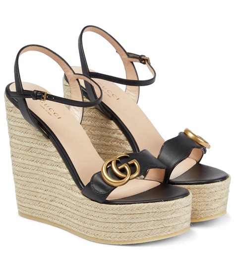 gucci wedge trainers|Gucci espadrille wedges.